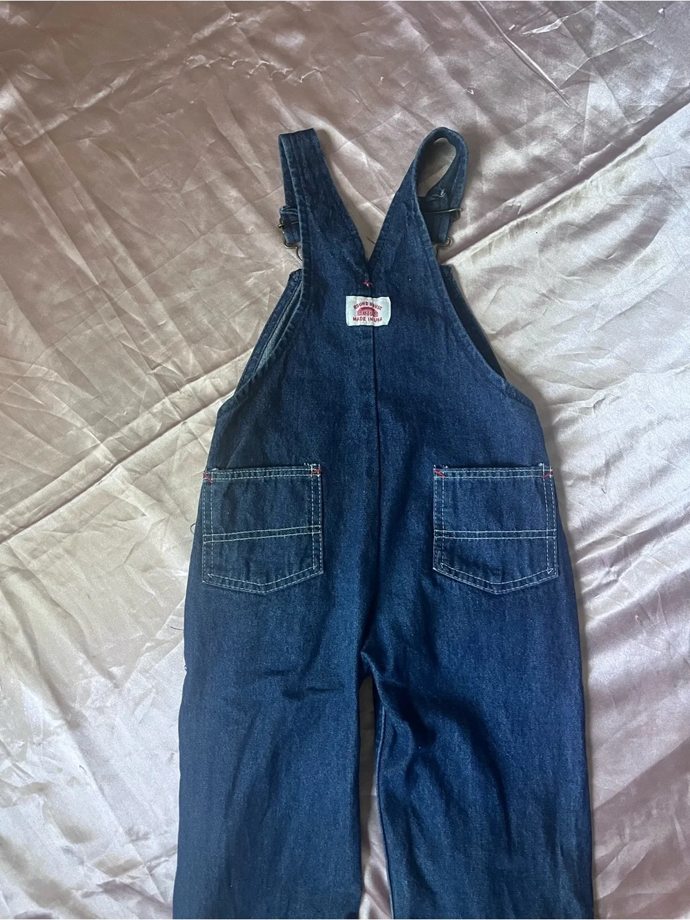 Round House Kids Denim Overalls Jumpsuit in Dark Blue Size 5